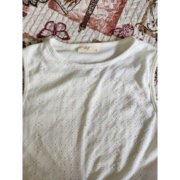 Myth Women's Sleeveless Sweet Solid Summer White Dress Size L - Picture 12 of 15